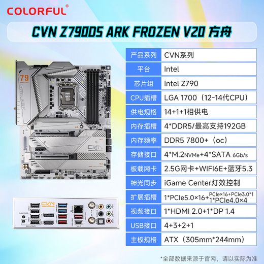 Das farbenfrohe Motherboard B760M/Z790M unterstützt INTEL Intel CPU12.-14. Generation CPU12600KF/14600KF/14700KF/Desktop-Computer-Motherboard CVN Ark Z790 D5 WIFI