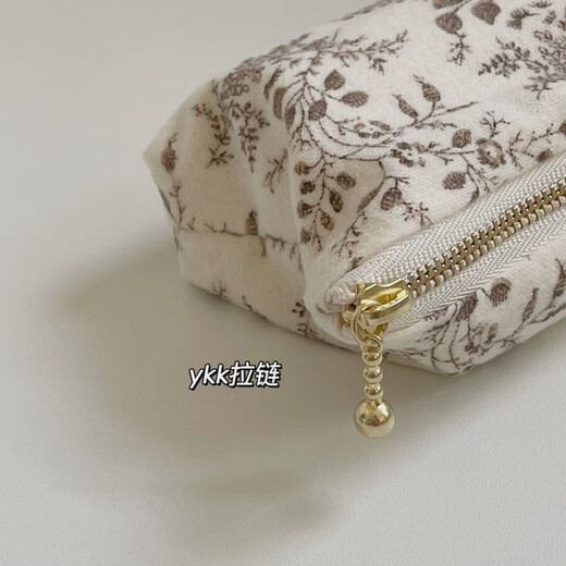 Other Homes Autumn and Winter Brushed Card Holder Retro Small Floral Coin Purse Compact Mini Lipstick Headphone Collection Customized