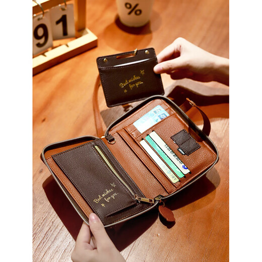 Macari passport holder storage bag, anti-theft document, multi-functional portable wallet and card holder for traveling abroad, Notting Hill Green