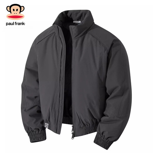 Big mouth monkey (paul frank) American flight jacket men's 2025 autumn and winter new style casual warm velvet jacket jacket clothing black official authentic XL recommended 160-180Jin Jin equals 0.5 kg
