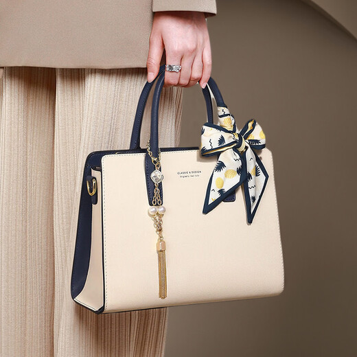 ANYSMIC bag women's bag light luxury high-end brand women's bag 2026 new handbag niche genuine leather crossbody bag off-white high-end gift box