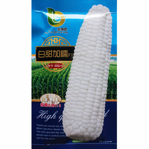 Wangyuanxing early-maturing yellow waxy corn seeds in the field, high-yield and high-quality yellow waxy corns, fragrant and waxy skins, thin and residue-free big cob corn seeds, Jinbonong white sweet and waxy/200g white sweet and waxy corns