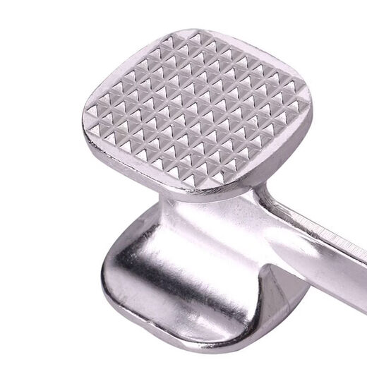 恩寿溯家用双面敲肉锤厨房牛排锤铝合金大排猪排锤鸡排锤羊排锤嫩肉锤子 铝制肉排锤1号较小