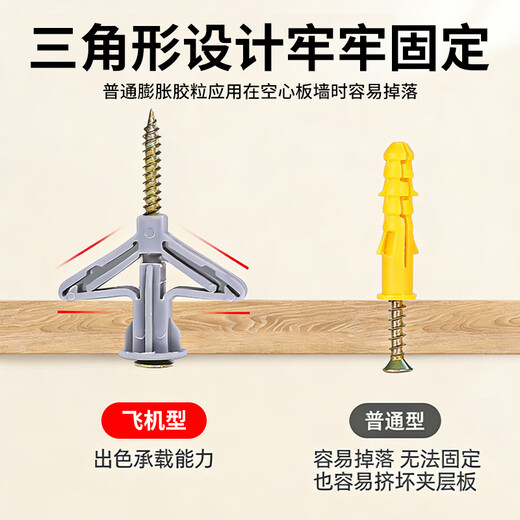 Beifote butterfly type expansion screw self-tapping screw bolt expansion tube gypsum board hollow board wall plug butterfly type expansion screw