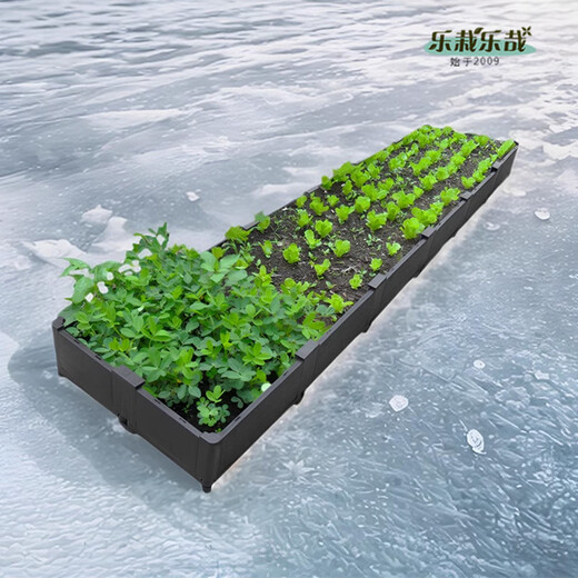 Lezai Lezai Datian rooftop vegetable planting box vegetable planting box balcony vegetable pot planting box artifact family vegetable flower pot length 400 width 100 single layer with wheels - white