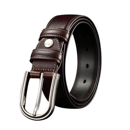 LISM light luxury high-end men's belt men's genuine leather retro American pure cowhide business casual belt men's Italian black 105cm