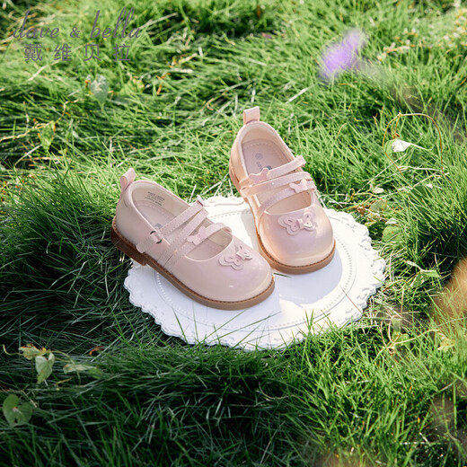 DAVE&BELLA Children's Shoes Children's Leather Shoes 2026 Spring New Sweet Girls Performance Shoes Baby Girls Casual Shoes Children's Shoes Pink Ready Stock 21