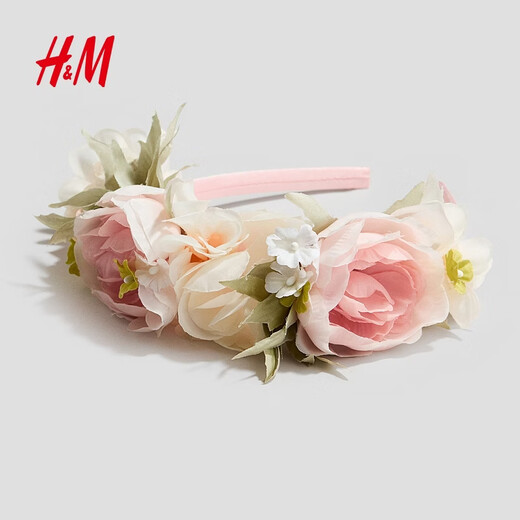 H&M Children's Clothing Children's Girls Hairband 2026 Spring New Style Travel Flower Applique Hairband 1328150 Pink NOSIZE