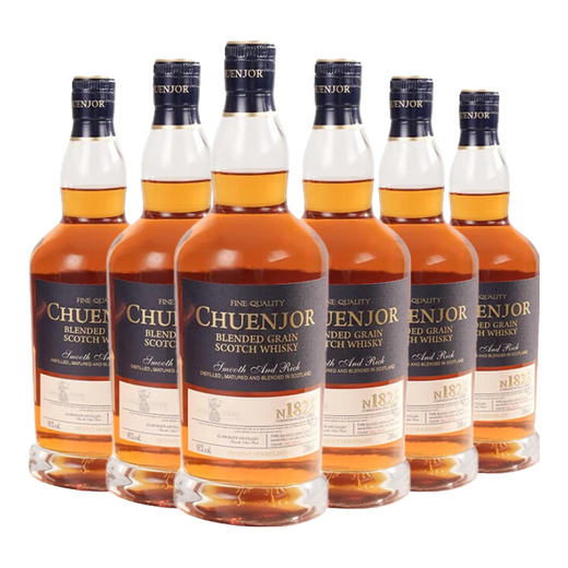 格兰尼维（CHUENJOR）纯爵1825苏格兰威士忌 原装进口洋酒礼盒装700ml  6瓶【老顾客优选】送酒具套装