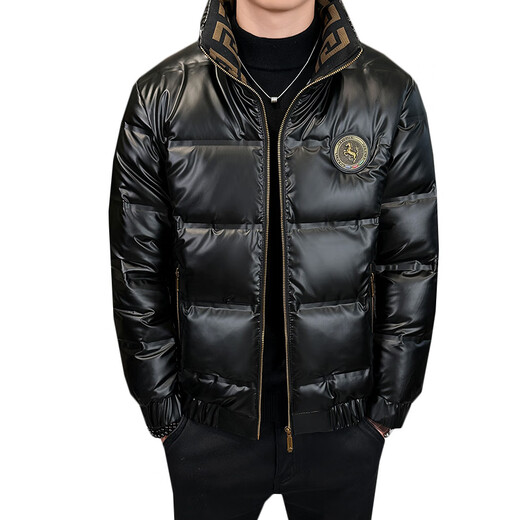 Snow Flying (SNOWFLYING) high-end brand winter clothing new men's short down jacket trendy brand warm new national standard duck down jacket disposable jacket gun gray
