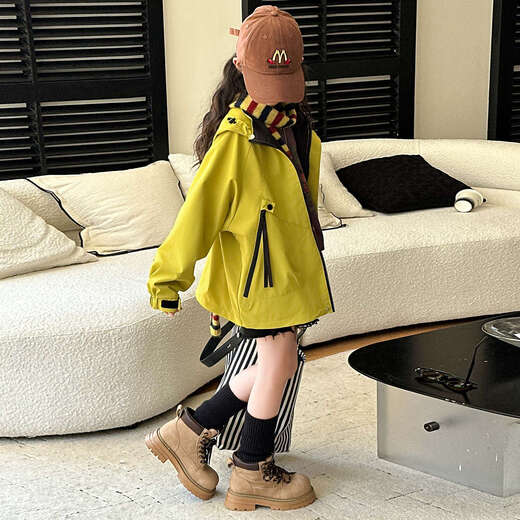 BALA is suitable for girls' jackets spring and autumn 2025 new children's style hooded tops for girls and boys autumn purple jacket 120