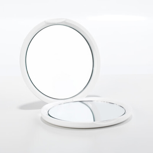 Fat Donglai same style makeup mirror portable mini double-sided small round mirror magnifying makeup mirror portable mirror mini makeup folding portable mirror travel lipstick girl model white X3