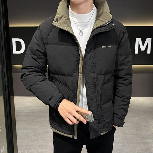 Snow Flying (SNOWFLYING) Men's Winter Thickened Down Jacket 2025 New Trendy White Duck Down Short Premium Winter Jacket Off-White XL Men's New 2025 Recommended 140-160 Jin Jin is equal to 0.5 kg