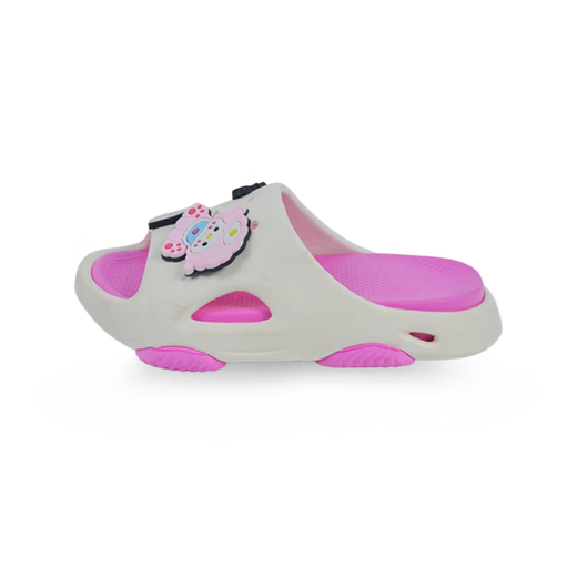 New children's EVA slippers, cute cartoon soft fufu slippers for home and outdoor use, light purple 20.5