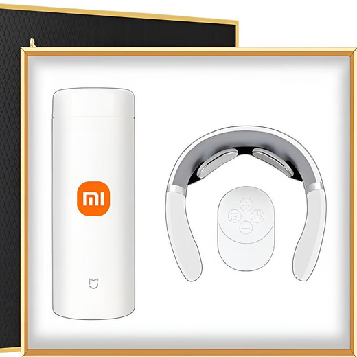 小米（MI）伴手礼商务年会礼品实用公司纪念品定制保温杯礼盒高端奖品 白色小mi品牌五件套 年节员工福利客户随手礼