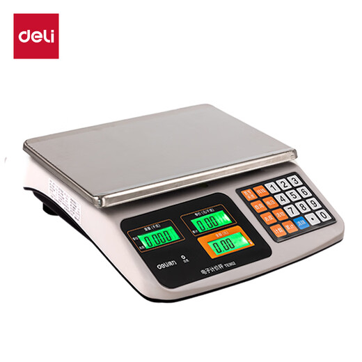 Deli (deli) weighing electronic scale commercial platform scale pricing scale gram scale 30kg electronic scale market stall fruit charging scale high-precision counting scale kitchen scale TE902
