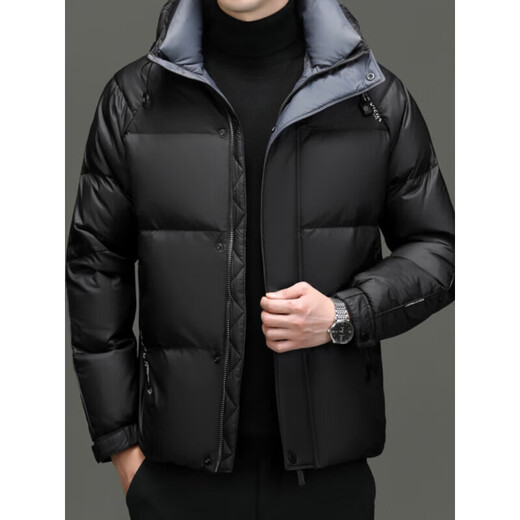 利郎（LILANZ）鹅绒羽绒服男高端品牌冬季商务休闲防寒保暖时尚青中年外套男 米白色 M