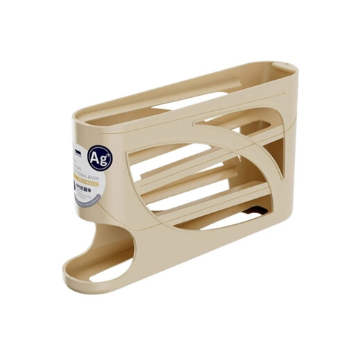 Xixi Taitai Slide Rolling Egg Storage Box Storage Home Refrigerator Side Door Kitchen Egg Retrieval Artifact New Automatic Egg Rolling Rack Can Hold Approximately 30 Cream Color 1 Pack