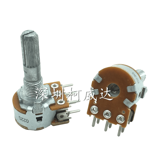 New Japan ALPS 16 type potentiometer A50K A100K double 6-pin audio volume amplifier potentiometer A100K-25mm flower shaft
