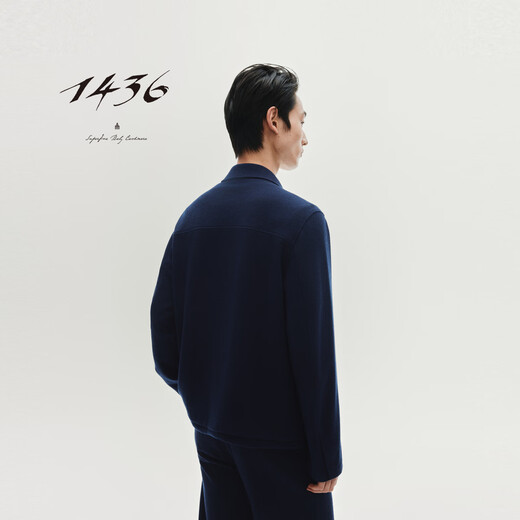 14361436 Business 2026 Spring/Summer Small Lapel Round Machine Fine Texture Men's Jacket Navy M