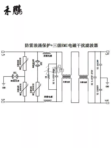Lightning surge protection board, three-level EMI electromagnetic interference suppression, AC filter, power amplifier power supply, noise elimination, 10A