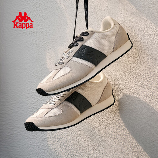 Kappa (Kappa) women's shoes moral training shoes women's 2025 winter new soft-soled lightweight sports shoes fashionable versatile casual shoes thick-soled sneakers cheese white/black 35