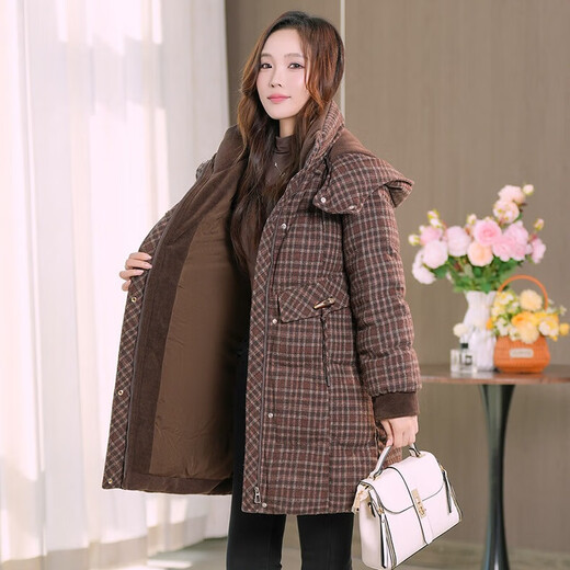 Woodpecker young mother down jacket winter style fashionable 2025 new middle-aged and elderly women autumn and winter warm woolen jacket