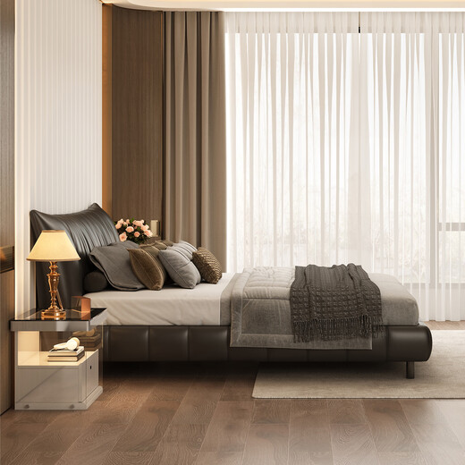 Impressive bedroom bedside table light luxury and high-end 2025 new safe with lock modern simple storage cabinet 0.55m/Italian light luxury/fingerprint lock/mirror paint