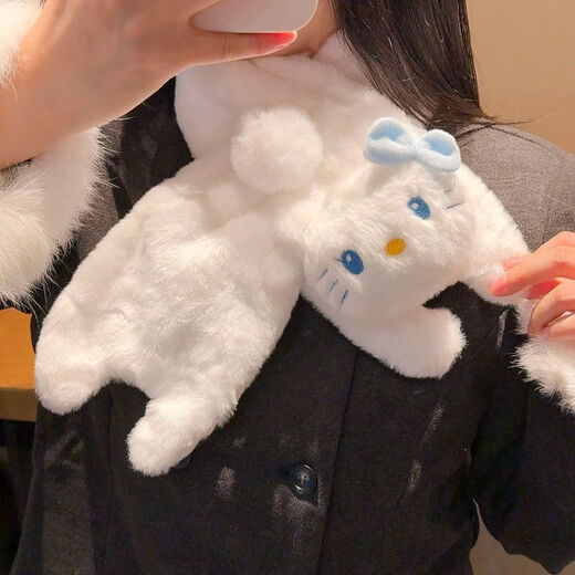 Ultraman winter gift three-piece set of cold-proof gloves for women in winter Japanese style warm neck scarf gloves for girls KT-pink-ear warmers