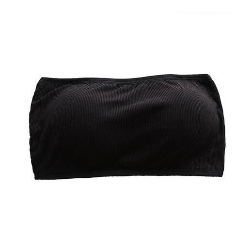 螺纹内衣少女性感美背抹胸防打底聚拢无肩带文胸裹胸背心夏季 白色 均码 70-130Jin Jin等于0.5千克