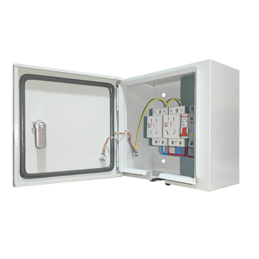 Distribution box electric box household surface-mounted lockable new energy charging protection box outdoor password socket box waterproof and anti-theft 20*15*12 empty box (code lock) 30*25 leakage + meter + 10A + 16A (code lock