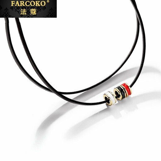 Farcoko brand necklace for women, high-end fashion jewelry, neckband, birthday anniversary, Valentine's Day gift for girlfriend and wife, black necklace
