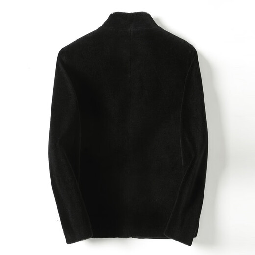 CHEVALPES международный бренд первой линии из овечьего стриженного меха, универсальное мужское пальто с воротником-стойкой, шерстяное короткое кожаное пальто, черное, M 165