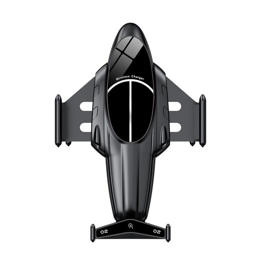 Shantou Lincun's new magic clip air outlet smart car wireless charger bracket navigation rechargeable bracket car supplies silver (without suction cup)