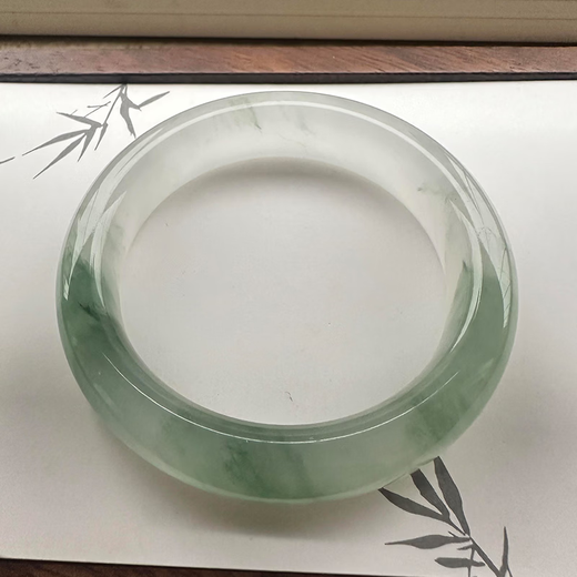 Aolisi Fuyun Yaozhi Jade Flat Tianshan Jade Real Jade Bracelet Authentic Stackable Women's Young Jewelry Gift Fuyun Yaozhi Top Luxury Auction Model 54mm-55mm (Jade Pendant + Gift Box)