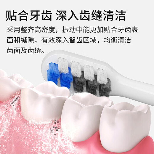 Avode adapts to Xiaomi Mijia T200/T200C electric toothbrush head MES606 sonic replacement head soft bristles, high quality T200/T200C blue soft bristles, 4 pieces