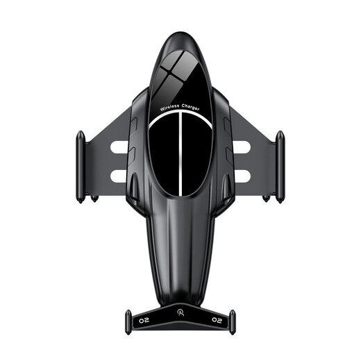 Shantou Lincun's new magic clip air outlet smart car wireless charger bracket navigation rechargeable bracket car supplies silver (without suction cup)