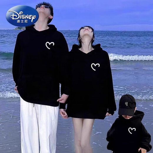 Disney (Disney) 2026 Year of the Horse, the zodiac year, the New Year, red clothes, parent-child clothes for a family of three or four, autumn and winter new style, different red hooded (plus velvet) 100 adults 2XL