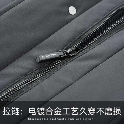 JASONWOOD роскошный элитный бренд мужской пуховик средней длины выше колена 2025 зима среднего возраста утолщенная теплая деловая куртка высокого класса креветки креветки известный бренд мужчины зима 4XL рекомендуется 180-200Jin Jin равен 0,5 кг