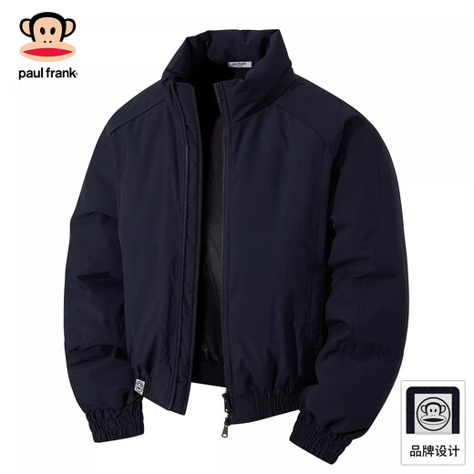 Big mouth monkey (paul frank) American flight jacket men's 2025 autumn and winter new style casual warm velvet jacket jacket clothing black official authentic XL recommended 160-180Jin Jin equals 0.5 kg
