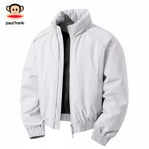 Big mouth monkey (paul frank) American flight jacket men's 2025 autumn and winter new style casual warm velvet jacket jacket clothing black official authentic XL recommended 160-180Jin Jin equals 0.5 kg