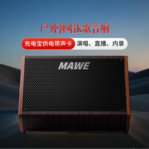 MAWE Audio Outdoor Karaoke Singing Bluetooth Speaker Musical Instrument Professional Live Broadcast Internal Recording Performance Charging Portable Small V8 Audio (Rechargeable Model)