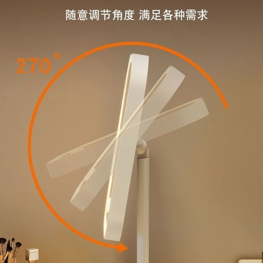 Strictly Selected Domestic Products LED Makeup Mirror with Light Girls Bedroom Dressing Table Student Dormitory Desktop Portable Makeup Mirror Touch-up Mirror Frost White Lighted Model/Three-Color Stepless Dimming + Mirror