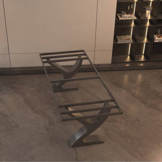 Fantasy Iron Table Leg Bracket Coffee Table Dining Book Bar Office Conference Computer Table Leg Stainless Steel Metal Base Customized Black 100x50x73