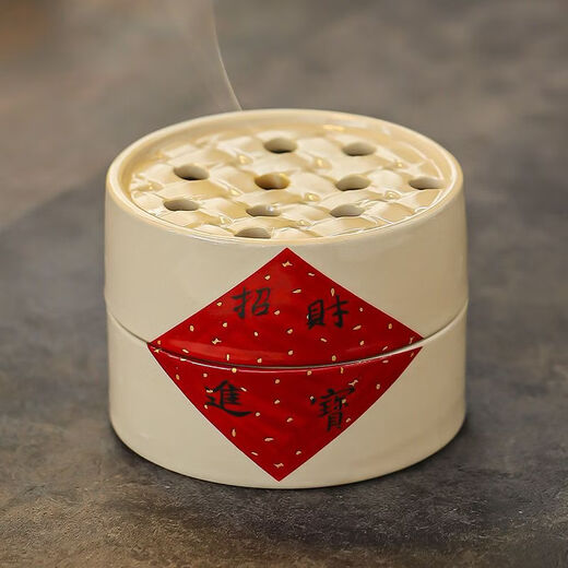 Shantou Lincun Creative Ceramics Rijindou Gold Smoked Stove Household Chinese Steamer Ornament is booming