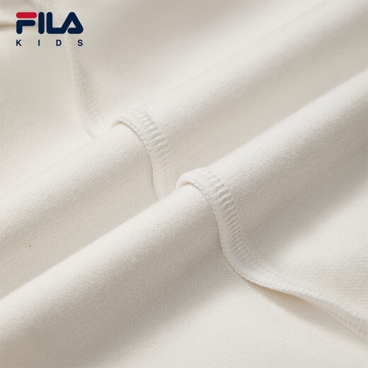 FILA Children's Sweater 2026 Spring New Girls' Casual Loose Hooded Top for Medium and Large Children Cloud White-WT 160
