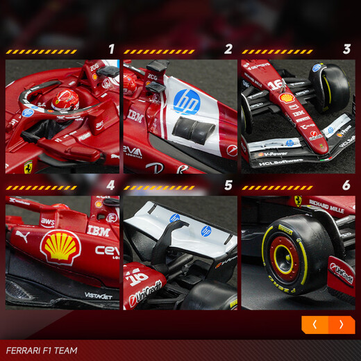 Bimigo F1 Racing Ferrari SF25 Leclerc No. 16 Hardcover Edition 2025 Car Model Alloy Car Model Toy