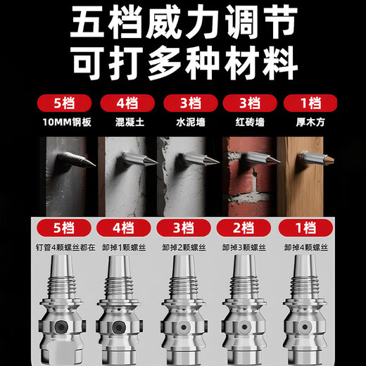 Wulang Machinery Mini Silenced Nail Shooting Artifact for Ceiling Cannon Nail Gun Nailing Steel Nail Grab Wire Trough Plumbing Electrical Engineering Woodworking Decoration Fastener