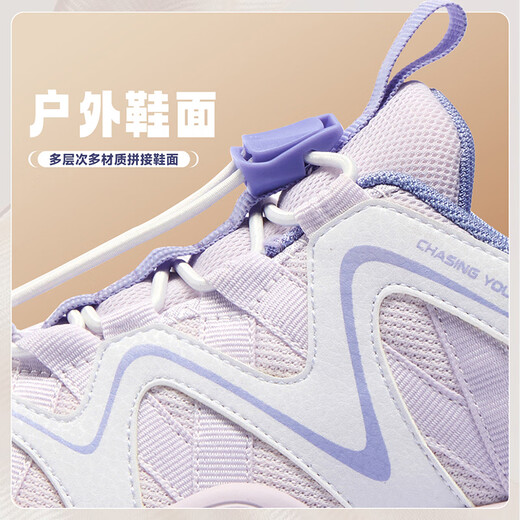 361 Children's casual shoes, boys and girls, non-slip outdoor shoes, 2026 spring, medium and large children's lightweight wear-resistant shoes, carbon black/oatmeal gray/tile green 35