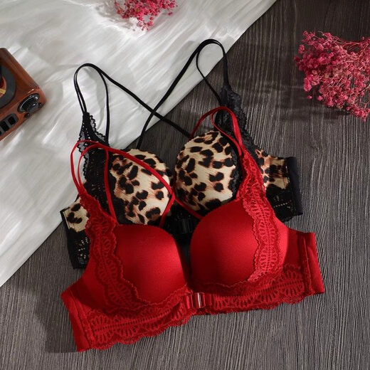 Triumph Zodiac Year Bra Set Women's Red Small Breast Push Up Thickened 2026 Beautiful Back Sexy Front Button Bra Set Retro Red Set 80A 36